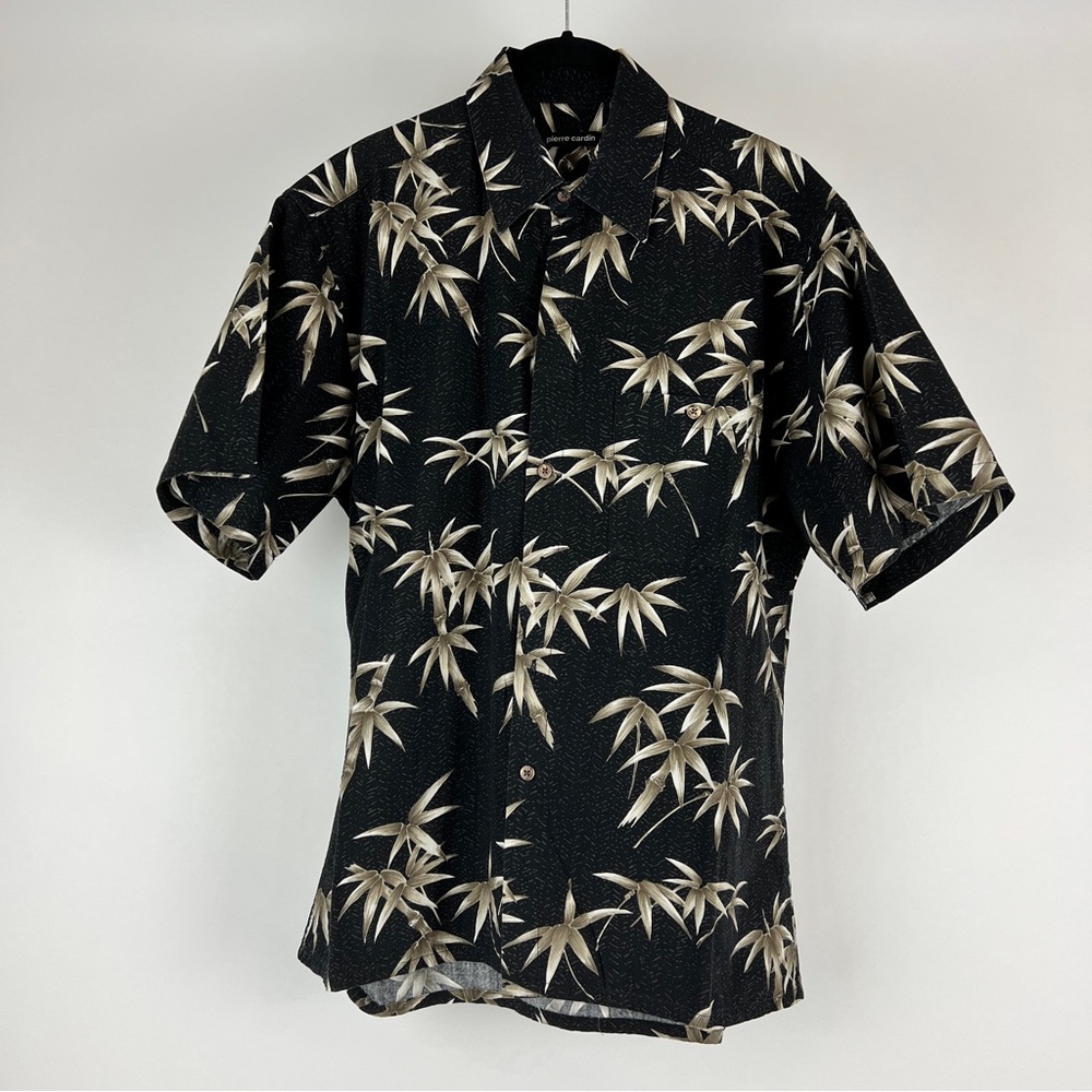 Men's Black Bamboo Print Shirt